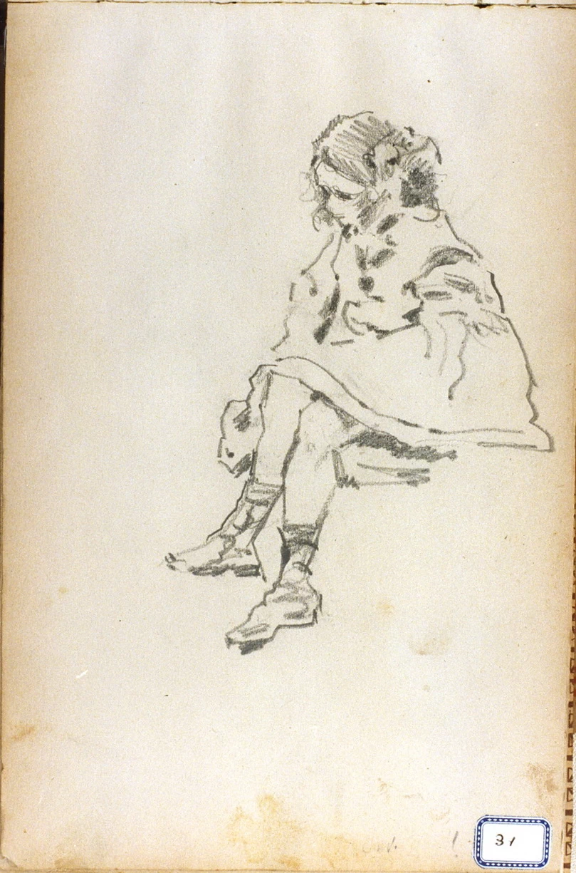 Studio di bambina seduta - Certosa di san Martino, Napoli